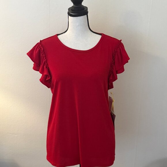 Monteau + Cece Bundle Red Polka Dot + Red Shirt  Size M - Picture 1 of 10